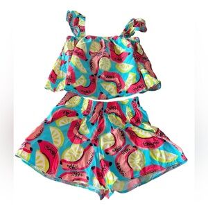 Nanai Girls Tropical Fruits Short Set in size 3